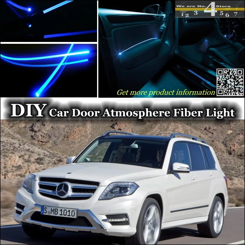 Для Mercedes Benz MB GLK 2008~ интерьерный светильник окружающей среды, настроенный атмосферный волоконно-оптический ленточный светильник s Дверная панель освещения