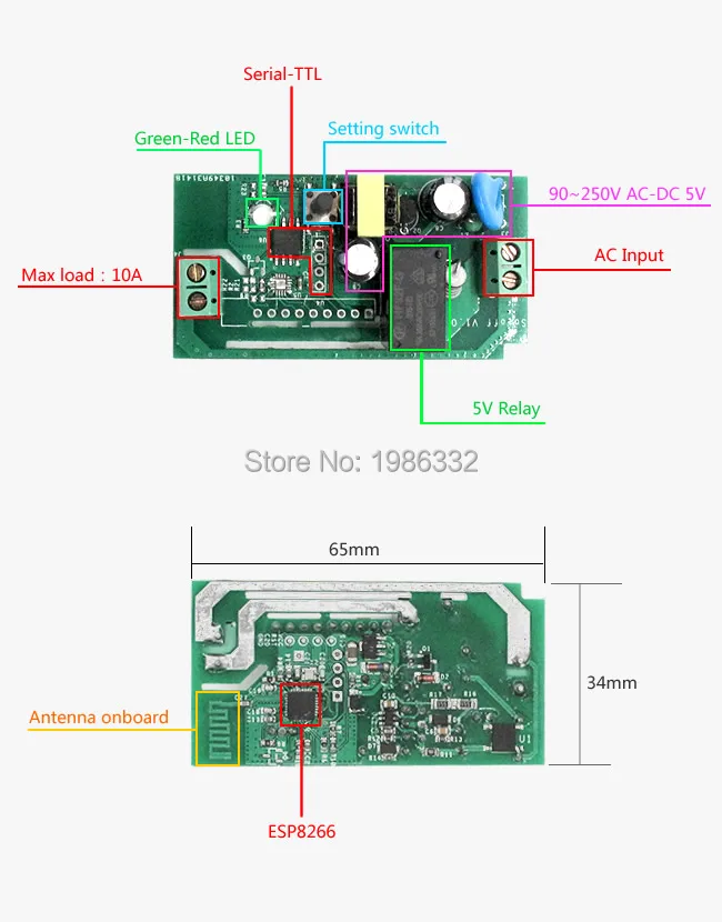 WS16 90-250 В переменного тока 110 В 220 В домашняя Автоматизация ESP8266 Wifi реле умный дом WiFi беспроводной коммутатор модуль 10A для MQTT COAP APP