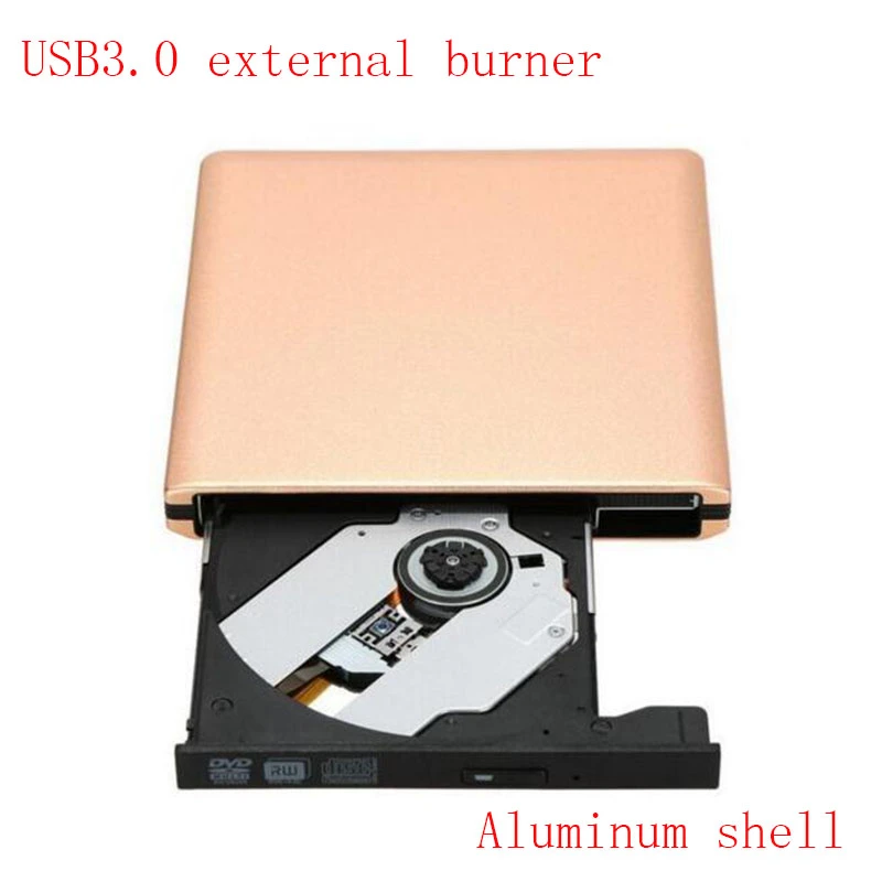 アルミケースusb3 0外付けdvdバーナー光学ドライブ ハードディスクスワップ外部バーナー光学ドライブノートブックドライブゴールド Optical Drive External Dvd Burnerexternal Burner Aliexpress