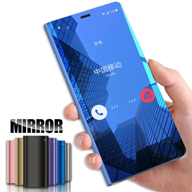 

Smart Leather Mirror Flip Case For Samsung Galaxy S10 Plus Note 10 Plus S10e Not 9 Case Phone Cover For Galaxy S 10Plus S 10 Pro
