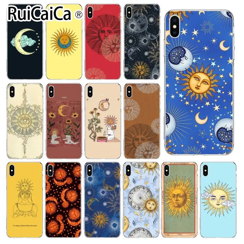 Ruicaica Art sun moon Роскошный Уникальный Дизайн чехол для телефона iPhone 8 7 6 6S Plus 5 5S SE XR X XS