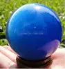 YM  304    Hot Sell ASIAN QUARTZ DEEP BLUE CAT EYE CRYSTAL BALL SPHERE 60MM + STAND 3