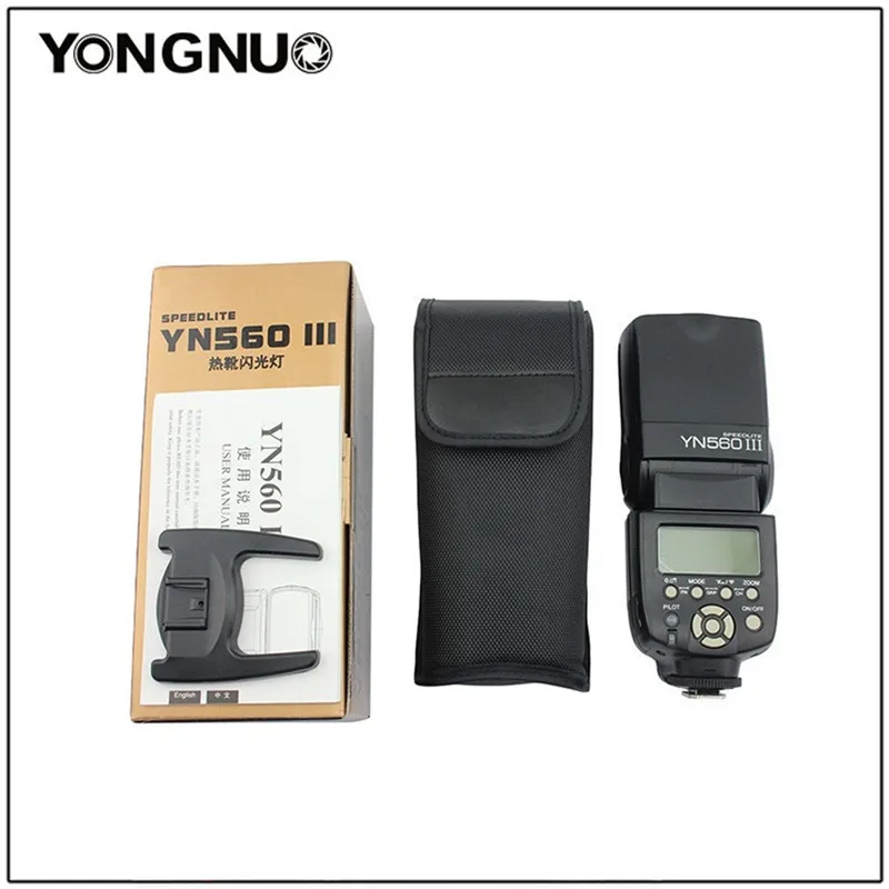 Светодиодная лампа для видеосъемки Yongnuo YN560III YN-560 III профессиональная вспышка фотовспышка Yongnuo для цифровой зеркальной камеры Canon Nikon Pentax Olympus Камера D60 D610 D500 - Цвет: YN560III