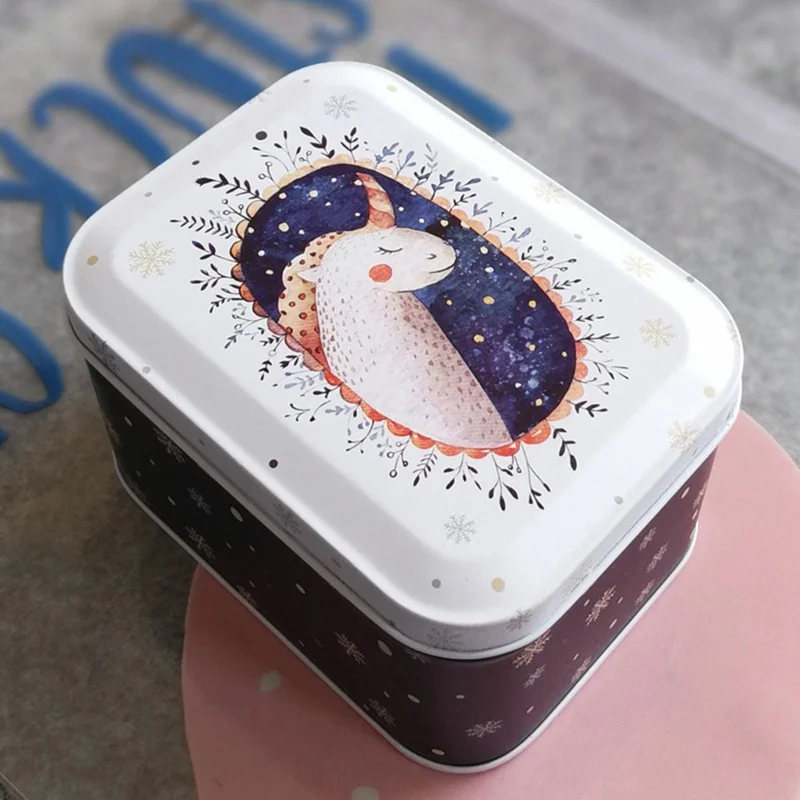 

Fairy Tale Fantasy Unicorn Min Tin Box Cosmetics Makeup Organizer Case Metal Tea Coin Candy Box Wedding Favor Gift Box