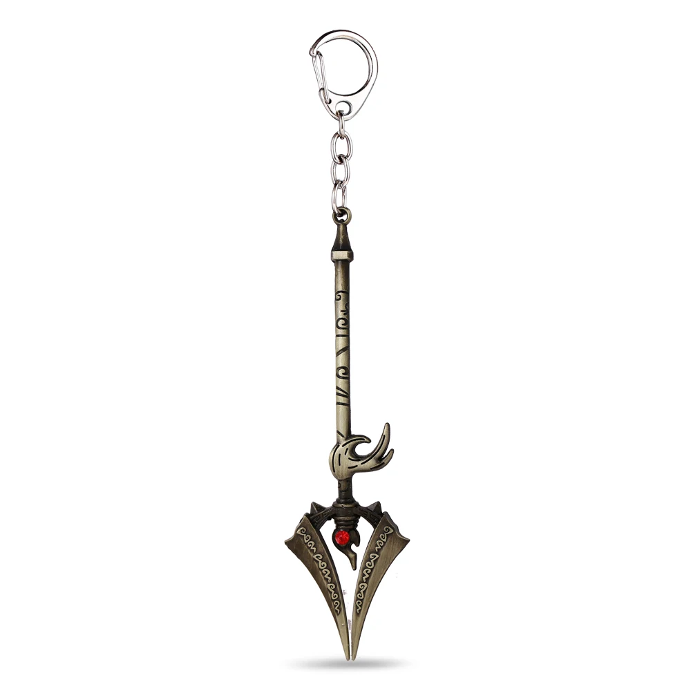

Mengtuyi Jewelry LOL Game Keychain Red Crystal Decoration Rhinestone Holder Metal Gift Charveiro