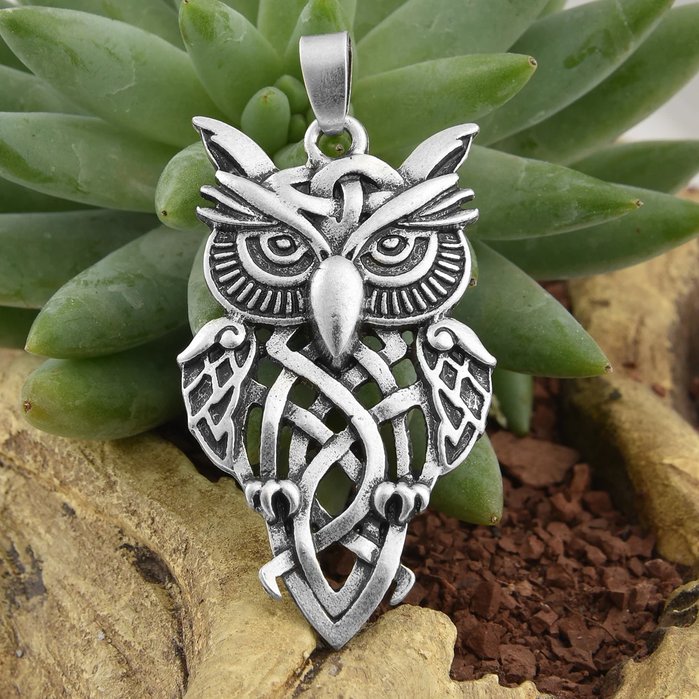 

1pc Viking owl Celtics owl knot Pendant