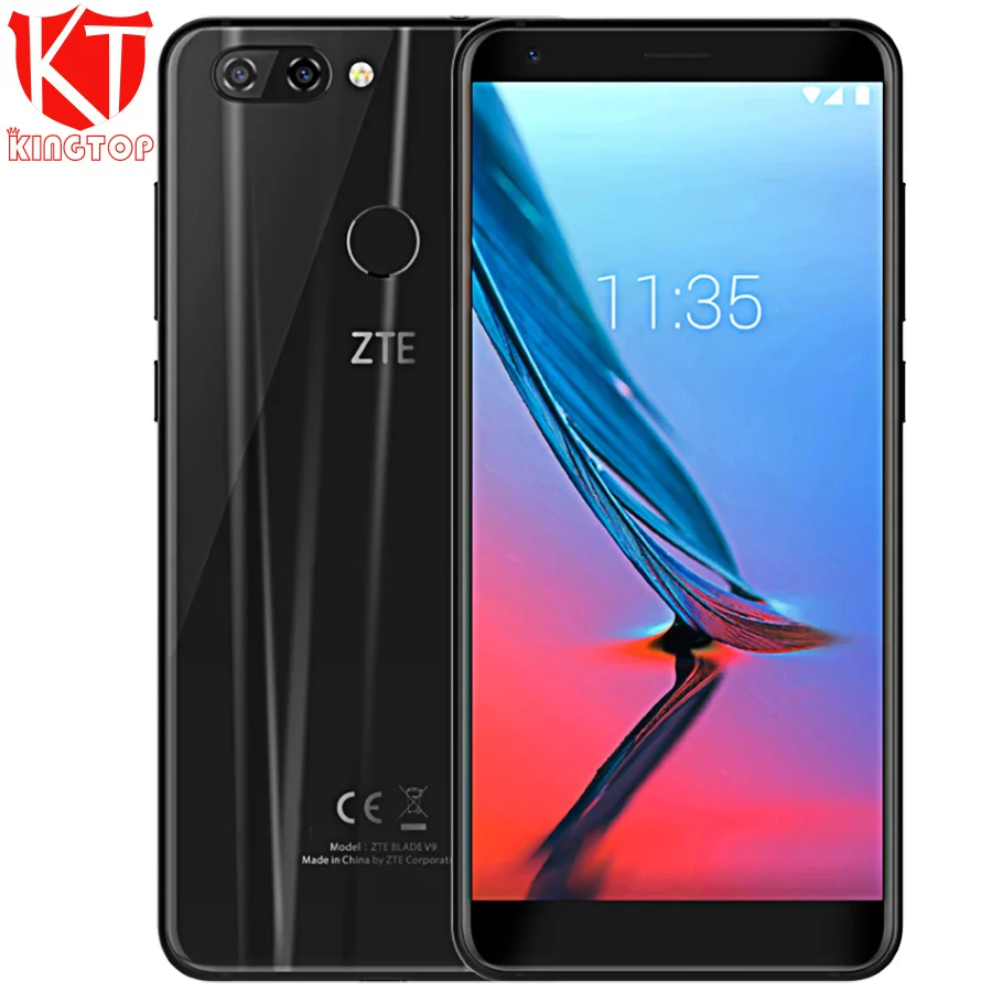 Оригинальный zte V9 мобильный телефон 5,7 "18:9 полный экран 4 ГБ Оперативная память 32 ГБ Встроенная память Android Octa Core Dual сзади Camrea 16MP + 5.0MP 3100 мАч