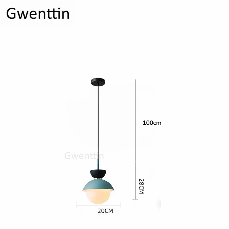 Нордическая современная стеклянная подвеска для гостиной Кухонные светильники подвесной светильник домашний Лофт Декор промышленный светильник - Цвет корпуса: M