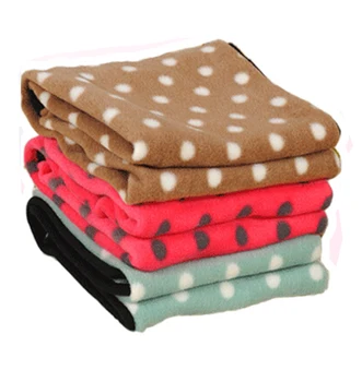 

FREE shipping Pet cut dot print Blankets soft fleece fabric Sleeping Air Conditioning Blanket pet supplies 1 piece pink brown
