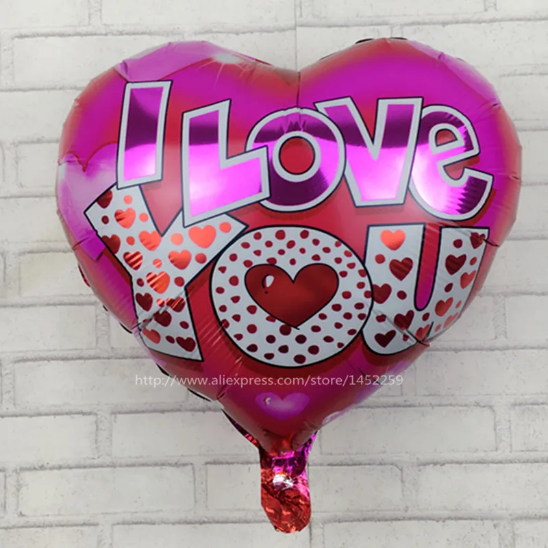 

XXPWJ Free shipping heart-shaped shaped Iloveyou birthday party balloons holiday decoration children's toys wholesale C-025