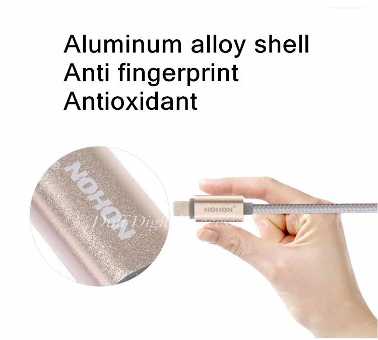 MFI For iPhone5 5S SE 5C 6 Plus ipad 4 mini Air NOHON 150cm LED SMART for Lightning Dock USB Data Charger Cable Line IOS 6 7 8 9 (12)