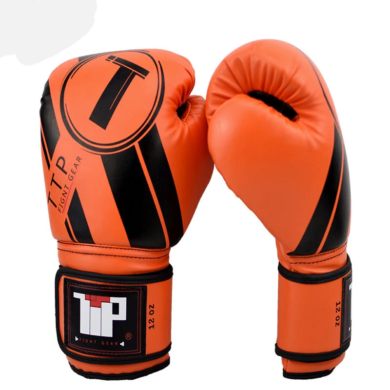 Boxing Gloves MMA Punching LEATHER Red Sparring 12 14 16 oz Supierior Quality!