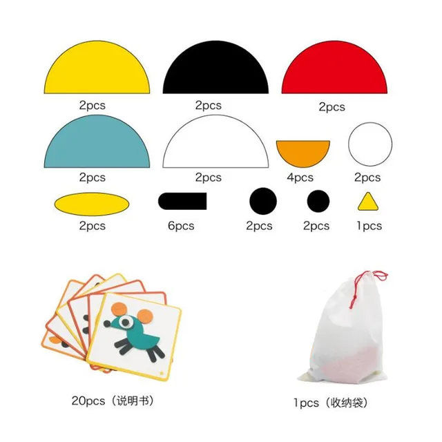 50pcs Animal Wooden Board Set Colorful Baby Educational Wooden Toy for Children Learning Developing Toys 5