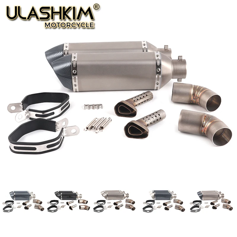 Escape de la motocicleta silenciador de Escape enlace medio tubo de sistema completo Slip On para DUCATI 696 de 2008-2014, 796/795, 2010- 2014
