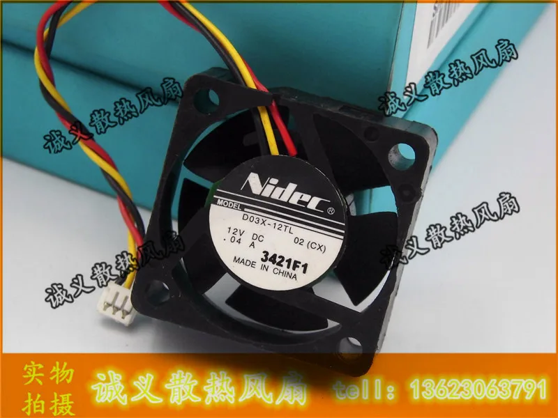 

Free Shipping For Nidec D03X-12TL Server - Square Fan DC 12V 0.04A 30x30x10mm 3-wire 3-pin