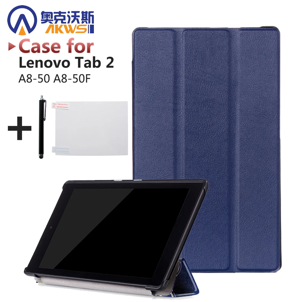 Чехол-подставка в виде книжки для lenovo Tab 2 A8-50 A8-50F A8 50 " планшет защитный кожаный чехол+ Бесплатный подарок