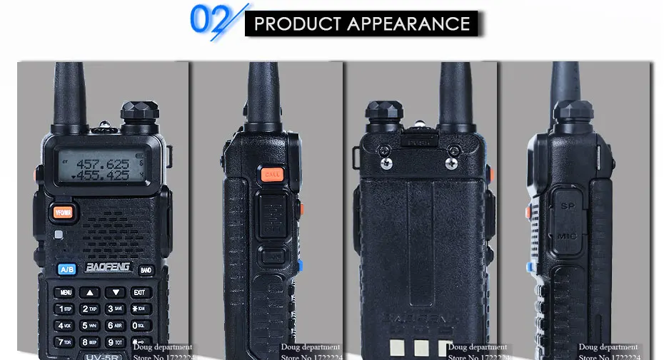 10 шт. Baofeng UV-5R Walkie talkie CB радио УКВ 136-174 мГц UHF 400-520 мГц Портативный два способ радио