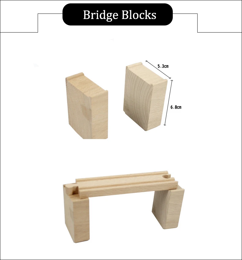 Деревянный поезд трек бук мост рельсовые дорожки аксессуары подходят для Brio развивающие мальчик дети игрушка несколько железная дорога с паровозиком Томас