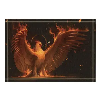 

Creative 3D Bird Decor A Fired Phoenix Bath Rugs Non-Slip Doormat Floor Entryways Kids Bath Mat Bathroom Accessories
