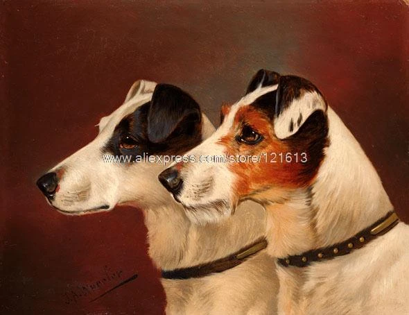 John Wheeler Terrier Perros Portait Que Usan Collares Ver Obediente Pintado Barato panel de Obras de arte Para|artwork tags|dog collar charms wholesaledog collar hardware wholesale - AliExpress