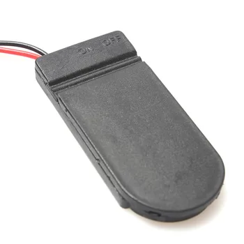 

Plastic Black 6V CR2032 LIR2032 2*Button Coin Cell Button Battery Holder Battery Cell Case Box 6V Wire Lead ON/OFF Switch
