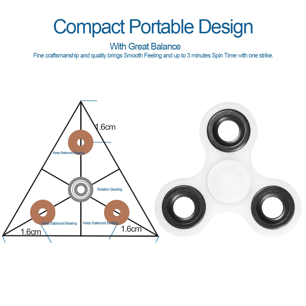 Фиджет Спиннер r ручной вращение пальцами Гибридный вращающийся подшипниковый вращающийся гироскоп-головоломка для СДВГ стресс взрослые