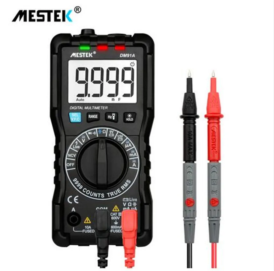 

MESTEK DM91A mini multimeter digital multimeter 9999 counts auto range tester multimetre multi meter multitester