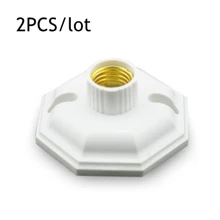 2 шт./лот белый держатель лампы E27 обычные винтовой ламповый патрон