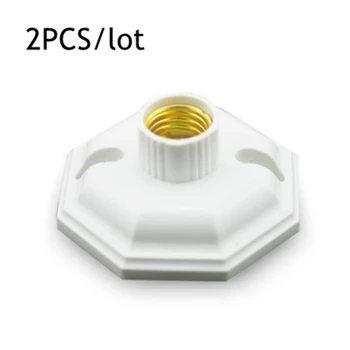 

2pcs/lot White lamp holder E27 ordinary screw lamp holder