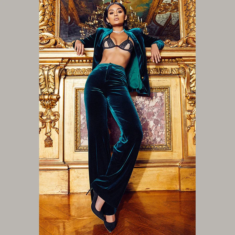 dark green long sleeve jumpsuit