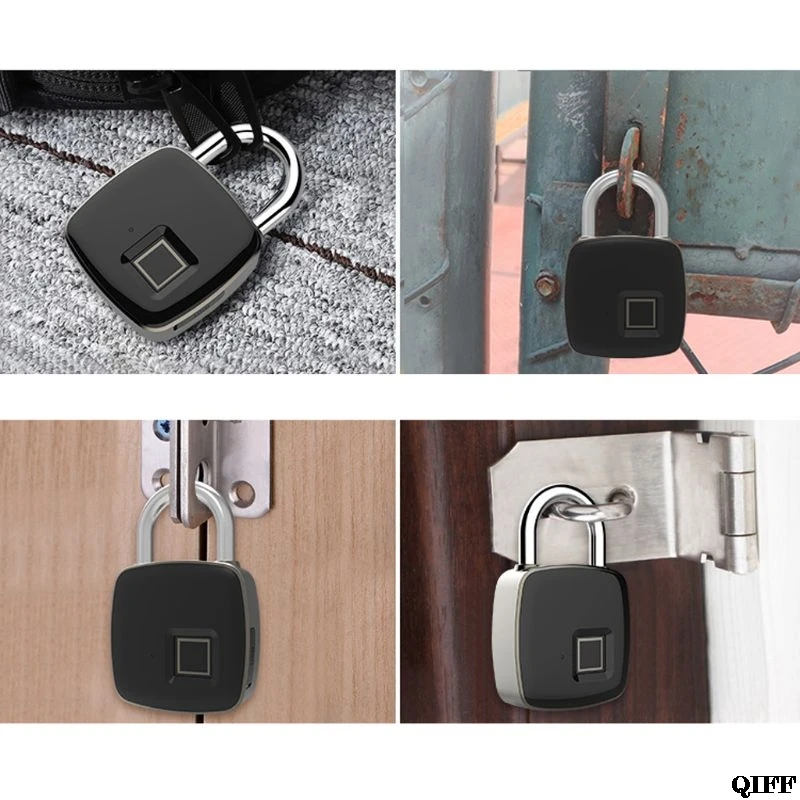 Смарт-замок без ключа с отпечатком пальца USB зарядка IP65 Водонепроницаемый Противоугонный замок MAY28