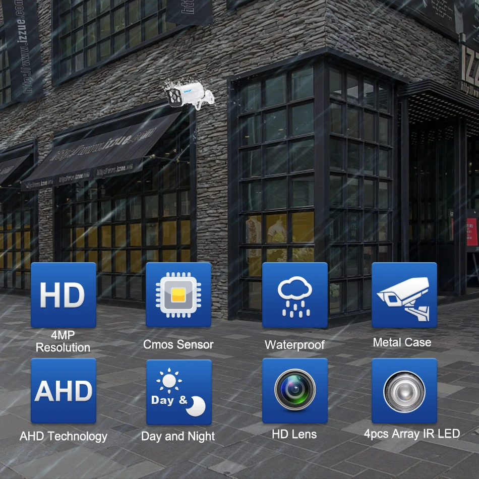 Smсупер CCTV HD 2560*1440 4MP AHD камера наружная Водонепроницаемая камера видеонаблюдения 4 ИК Массив Инфракрасный металлический чехол