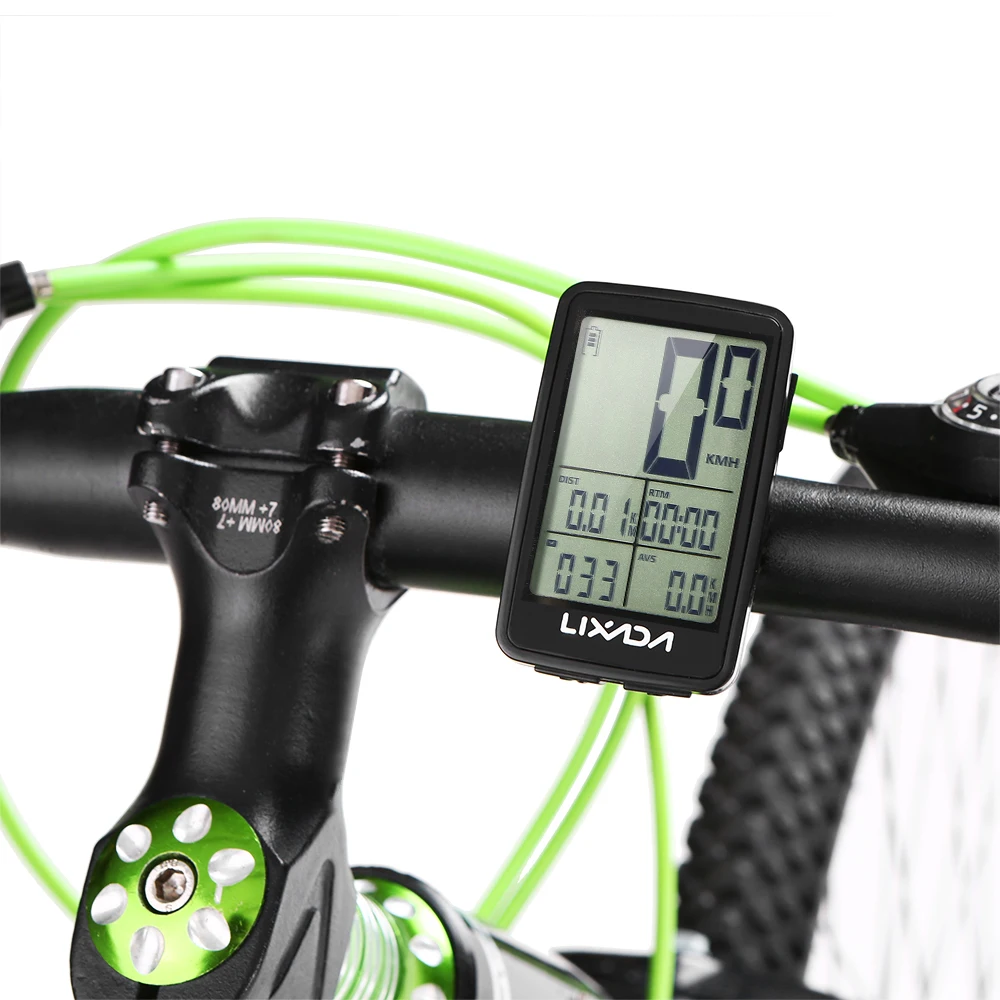 

Lixada Outdoor Cycling LCD Display Computer USB Rechargeable Wireless Bicycle Speedometer Odometer bike speedometer 11 Functions