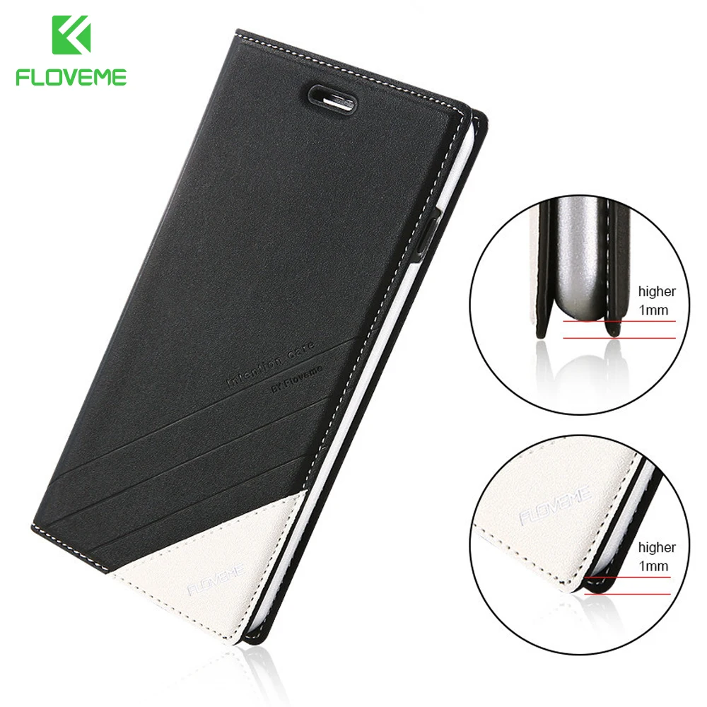 

FLOVEME Leather Wallet Phone Case For iPhone 6 6S 7 8 Plus X XS Max XR Flip Holder Card Slot Cover For iPhone 5 5S SE X XS Cover