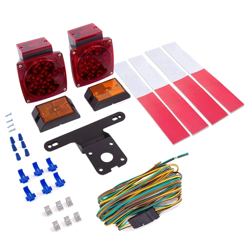

12v Led Trailer Light Kit | Utility Bulbs For Easy Assembly | Submersible Tail Lights For: Rv, Marine, Boat, Trailer + For All