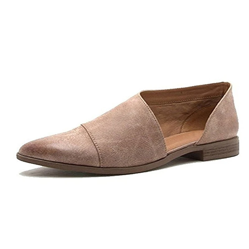 Женская обувь из pu искусственной кожи, без шнуровки, размеры 36-43, бренд года, весенне-летние модные женские лоферы,# JUTI5578 - Цвет: dun