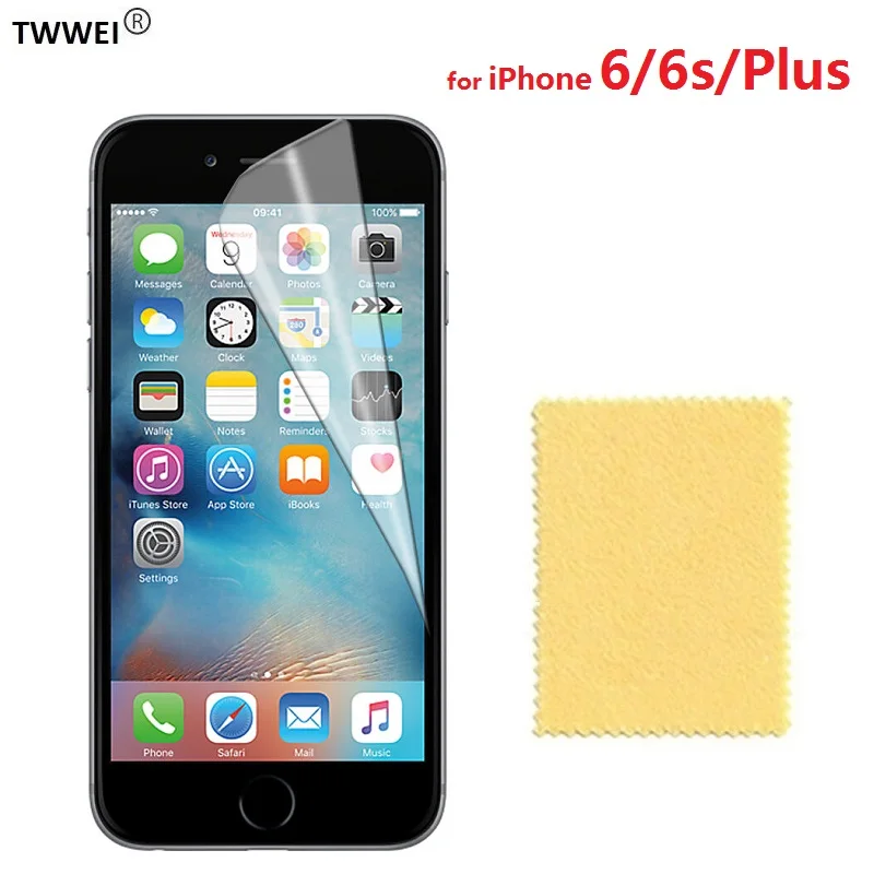 

Glossy Clear LCD Screen Protector for iPhone 6 6s Plus Protective Film on for iPhone 6s 6 Plus Screen Protector Film Foil