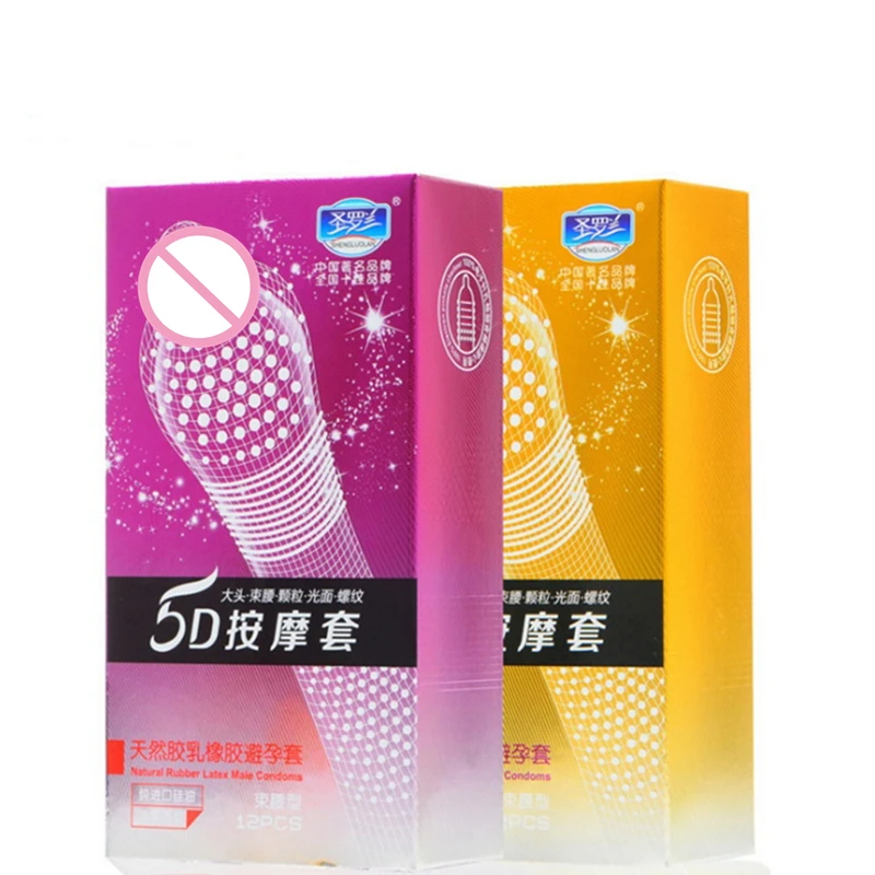 5D Dotted Thread Ribbed Condoms 2