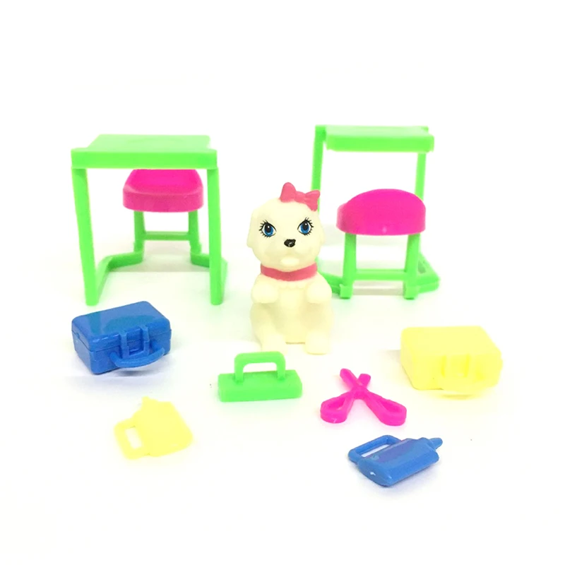 

9Pcs/set Plastic Dog Medical Equipment Kit Pet Hospital Simulation Scenario Pretend Toy Gift For Children
