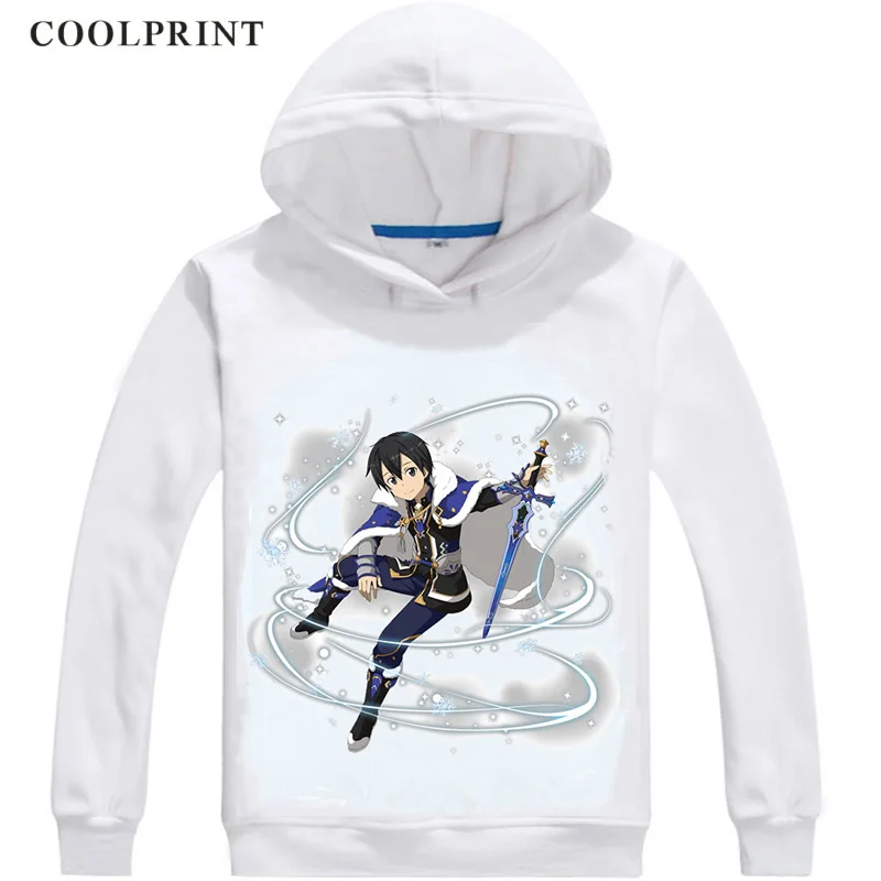 Sword Art Online SAO толстовки с капюшоном Аниме Манга Kirigaya Kazuto Kirito Blackie черный фехтовальщик Косплей толстовки - Цвет: Небесно-голубой