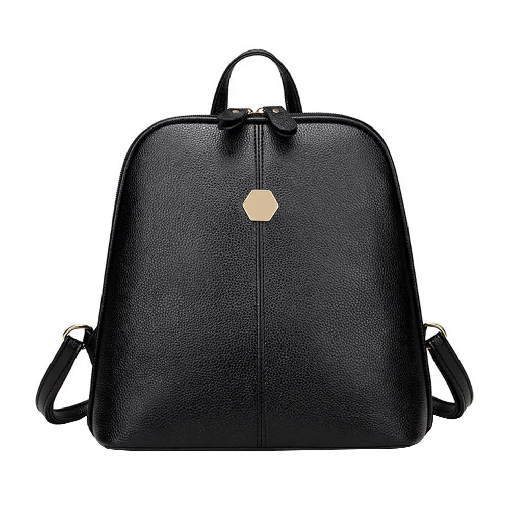 Aelicy, высокое качество, женский рюкзак, на молнии, корейская мода, рюкзак, школьная сумка, большая емкость, элегантный дизайн, женский рюкзак - Цвет: Черный