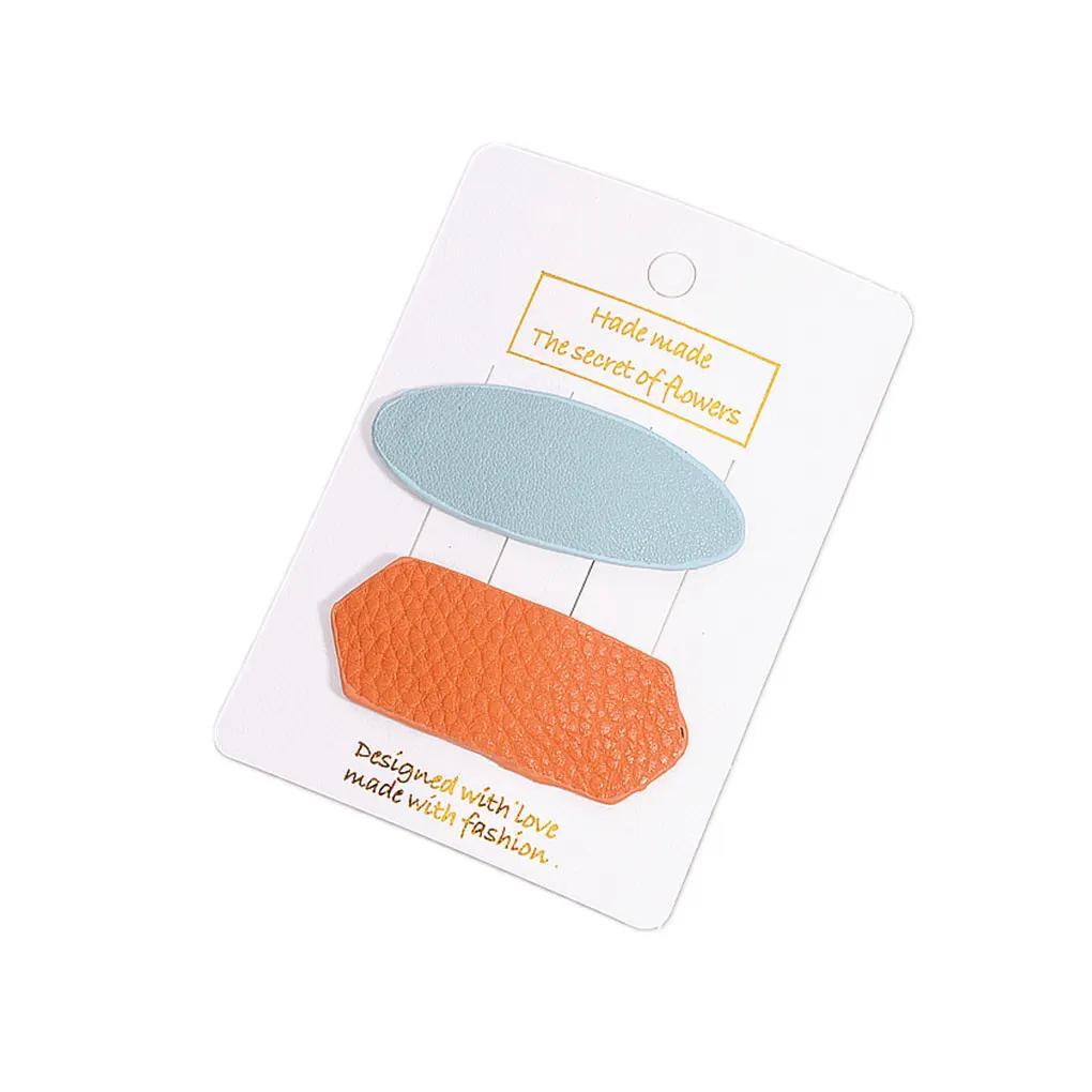 2 шт./компл. Личи шаблон шпилька детский зажим для волос набор головы аксессуары простой головной убор - Цвет: NO.7