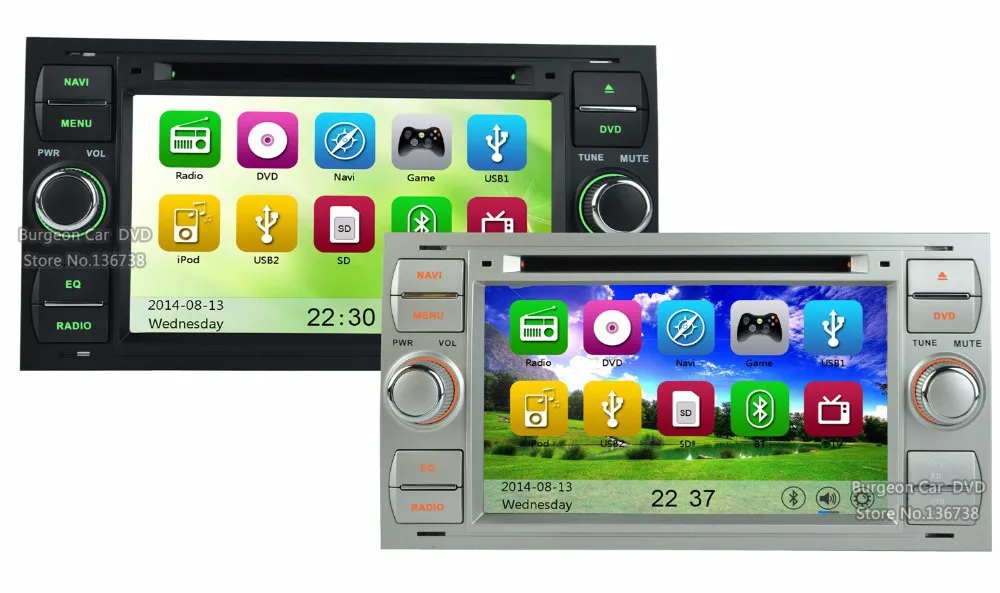Best Factory price Touch screen Car DVD for Ford Transit Fiesta C-MAX Focus Mondeo Kuga Fusion 2004 2005 2006 2007 GPS Stereo Radio 25
