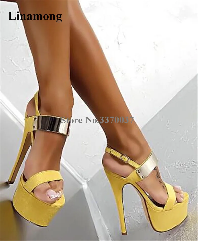 leather platform heel sandals