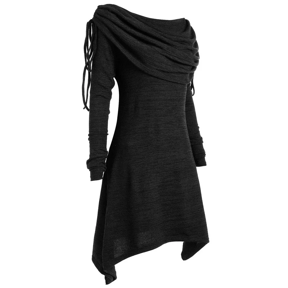 Страусиная модная женская однотонная плиссированная длинная рубашка с воротником-стойкой на талии, весенняя и осенняя длинная рубашка с длинными рукавами