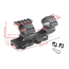 Крепление для прицела 1 дюйм/30 мм быстросъемное консольное Вивер вперед достичь двойное кольцо для 20 мм Пикатинни винтовки
