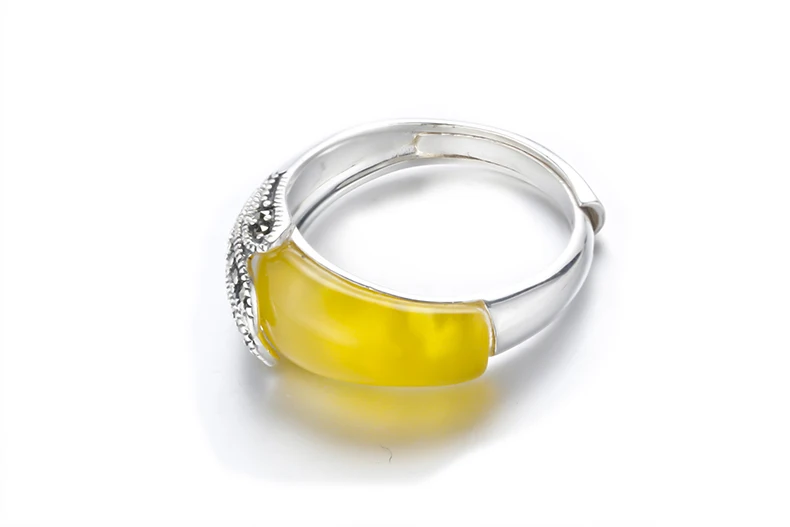 Янтарный камень аутентичный не поддельный Израиль S925 ювелирные изделия кольцо из стерлингового серебра для женщин аристократ благородный натуральный Артисан Балтики