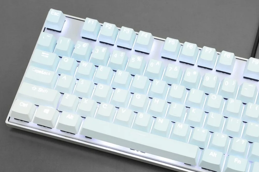 Gradient Pastel Keycap Set, OEM Profile, PBT, Cherry MX Stem, Double Shot Legends