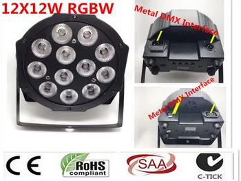 

CREE RGBW 12x12 W LED Flat SlimPar Quad Luce 4in1 LED DJ Wash Stage Light dmx luce della lampada 4/8 channes