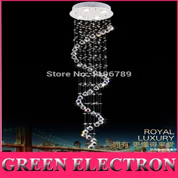 

Luxury Lustre Ceiling Lamp Luster Duplex Spiral Stairs K9 Crystal Chandeliers Ceiling Chandelier with LED Bulb GU10 free ship